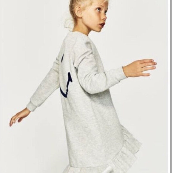 Excellent condition Zara sweatshirt dress oversize 12-14 - Picture 2 of 7
